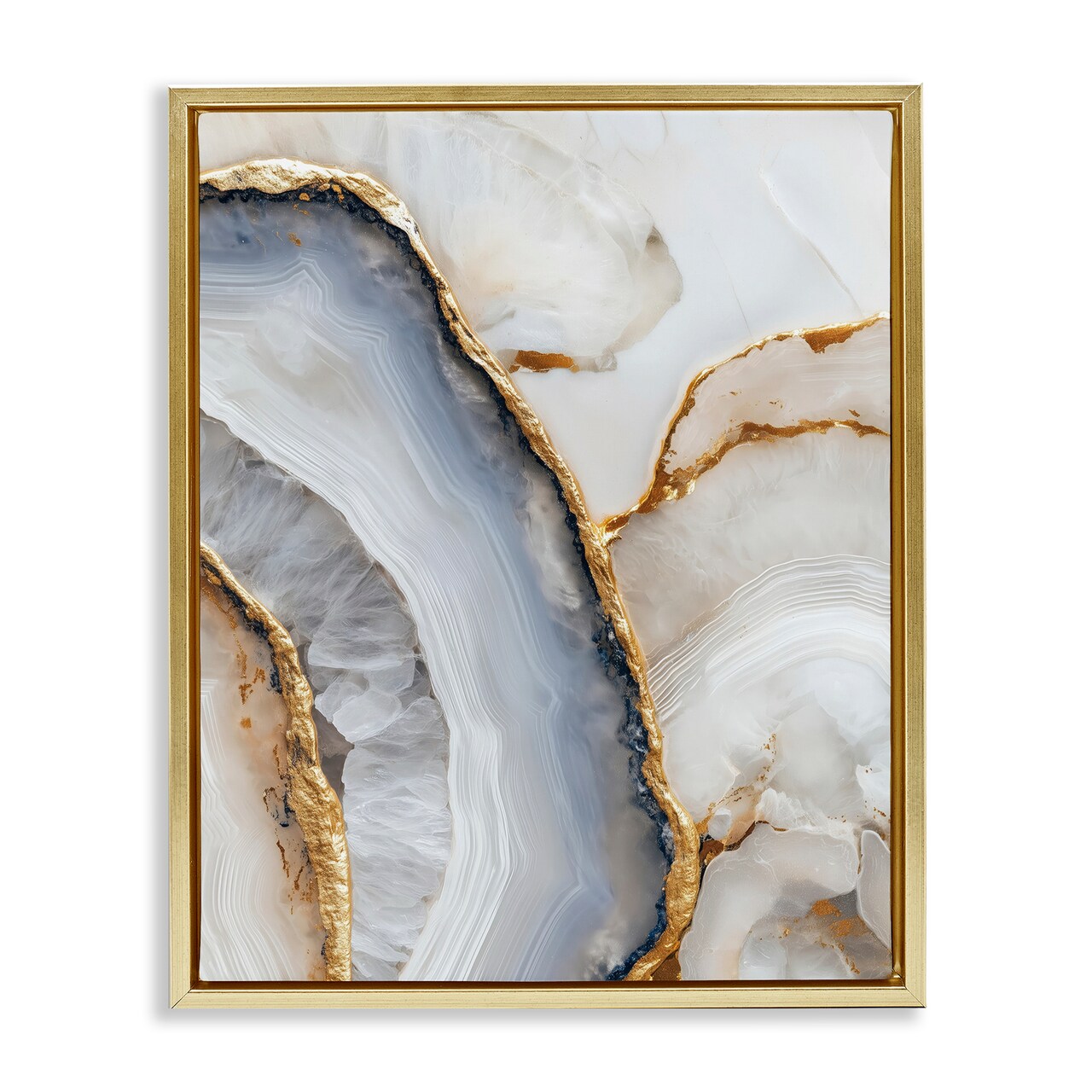 Stupell Industries Golden Marble Flow Floating Frame, design by Svetlana Aleynikova